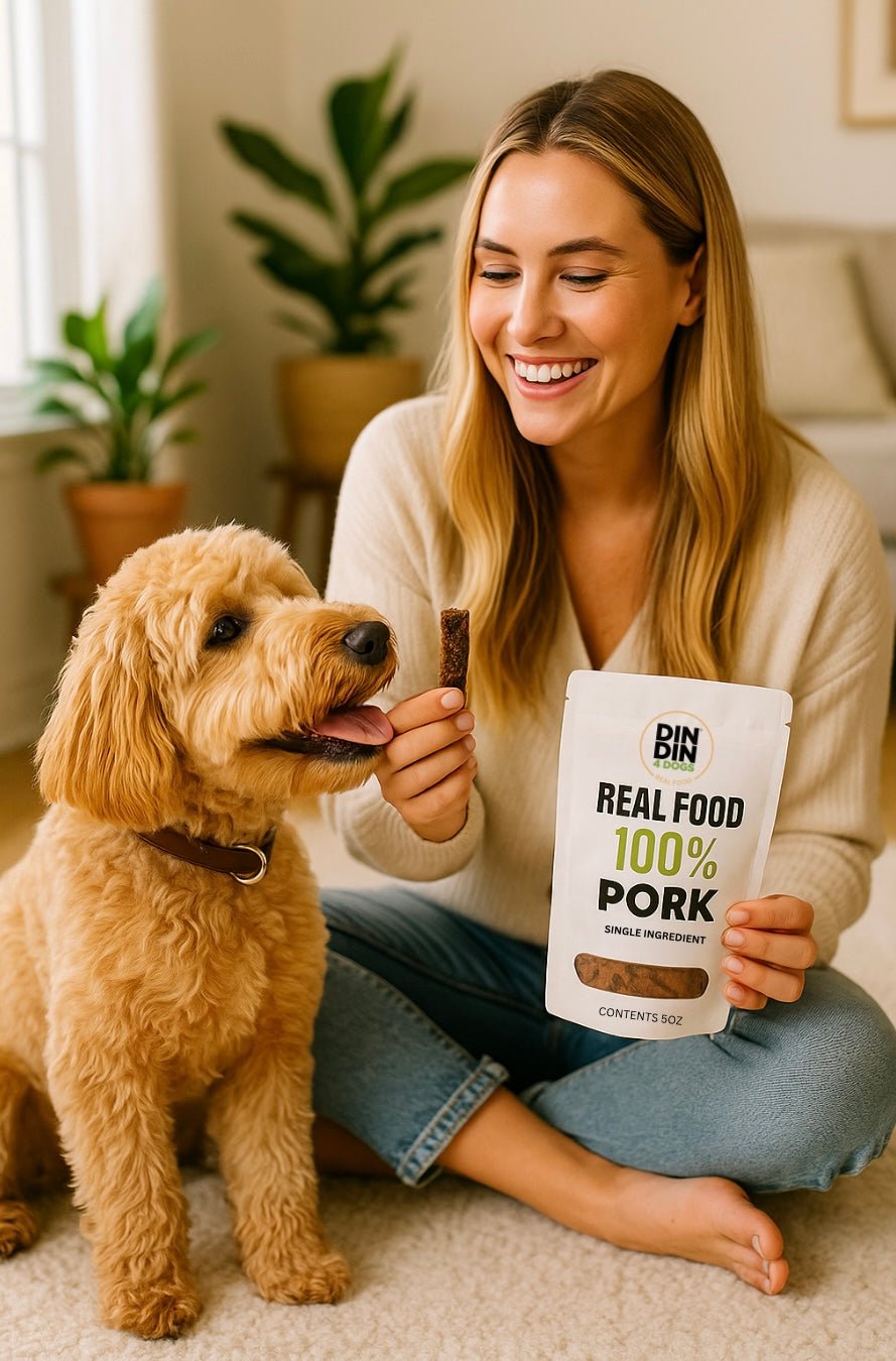 Pork Dog Treats, 5 Ounce Bag, Single Ingredient, High Protein