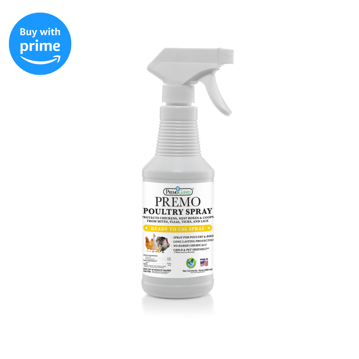 Poultry Spray | Plant Based Natural Non-Toxic | Premo Guard