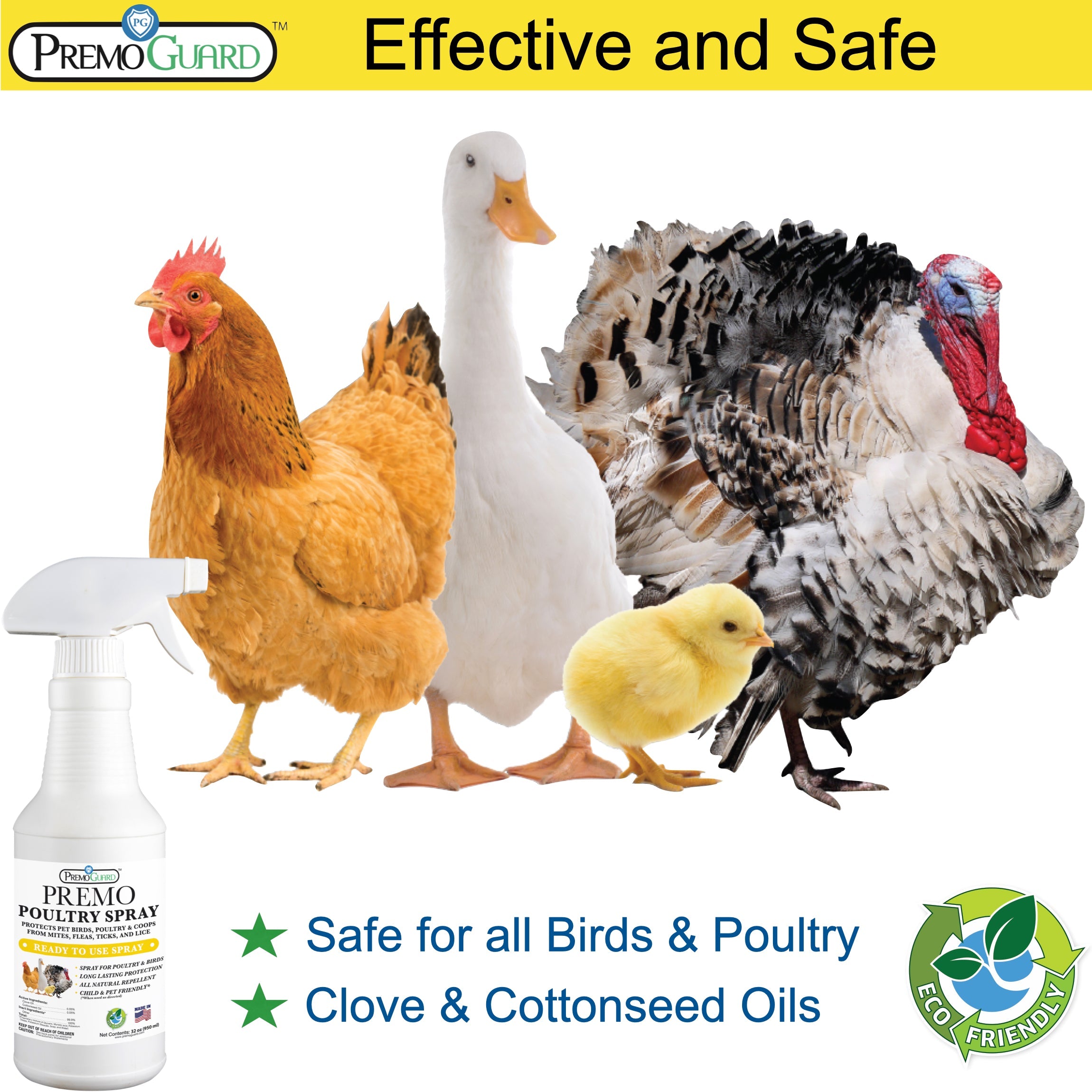 Poultry Spray | Plant Based Natural Non-Toxic | Premo Guard