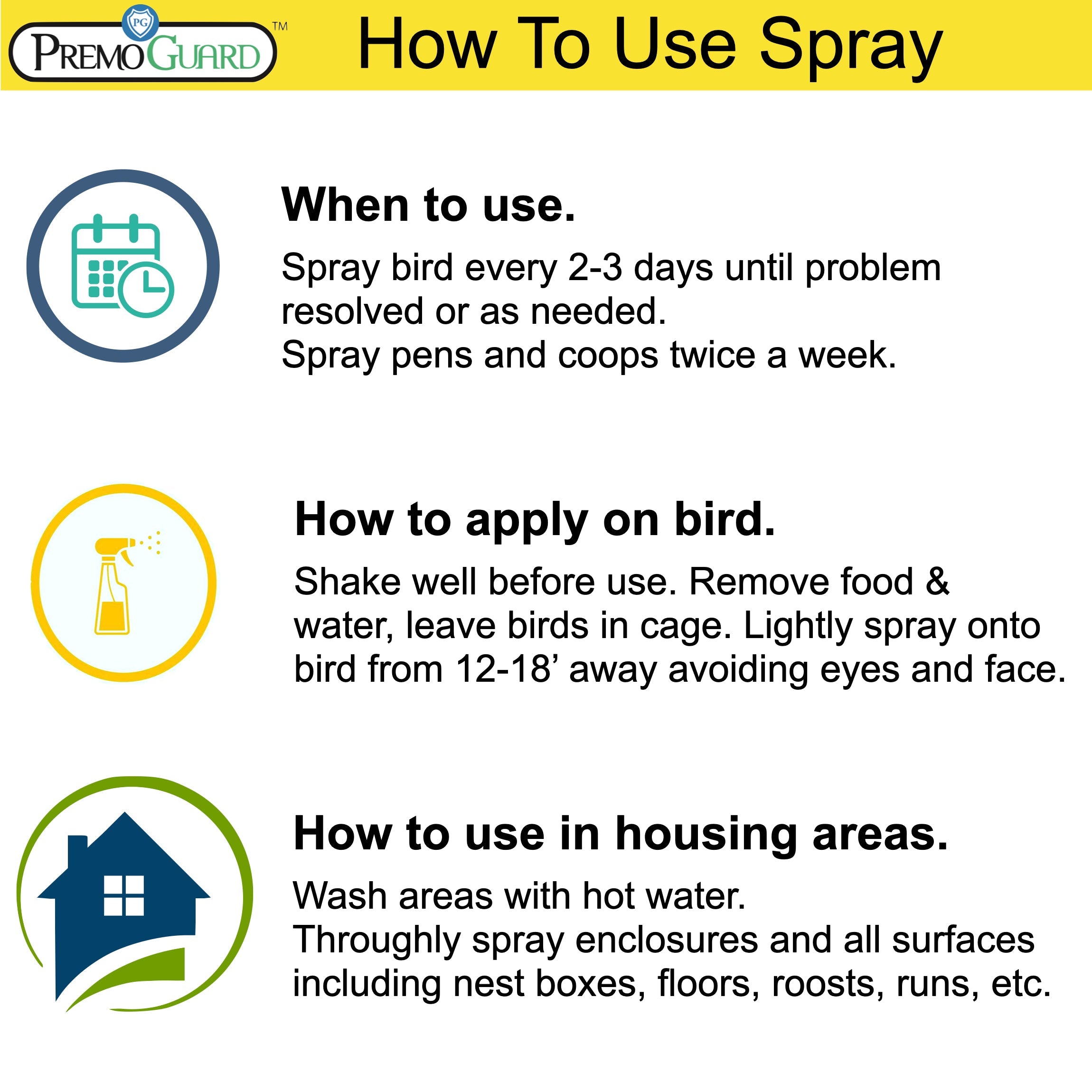 Poultry Spray | Plant Based Natural Non-Toxic | Premo Guard